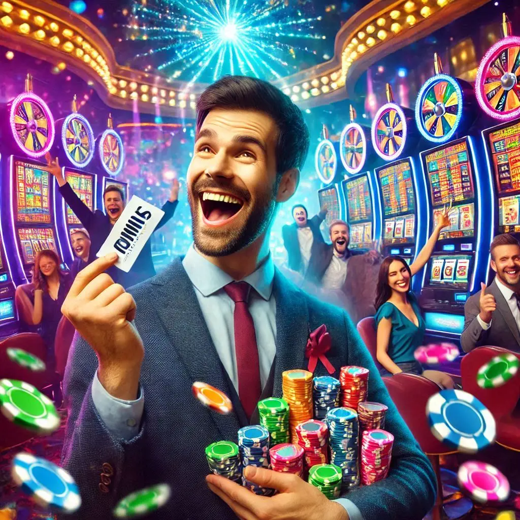 bonus in de handen van een speler bij WIN UNIQUE CASINO