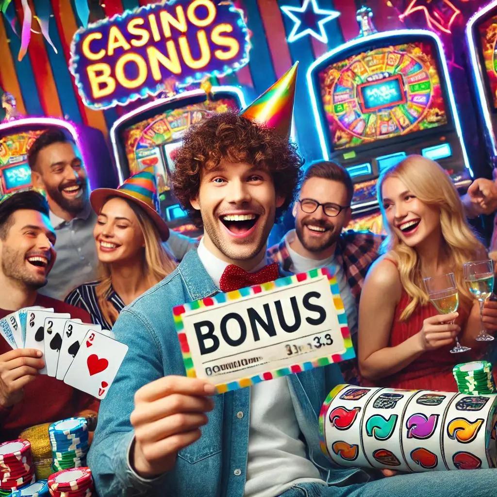 man met een bonus bij WIN UNIQUE CASINO